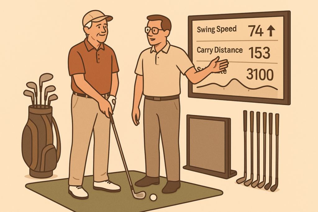 Club fitting for senior golfers using launch monitor data