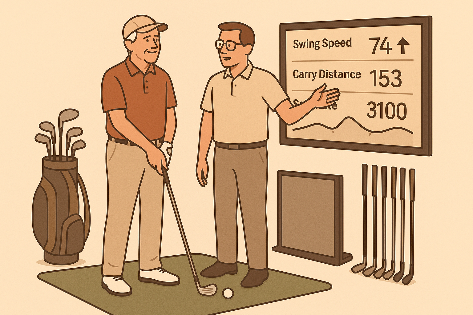 Club fitting for senior golfers using launch monitor data